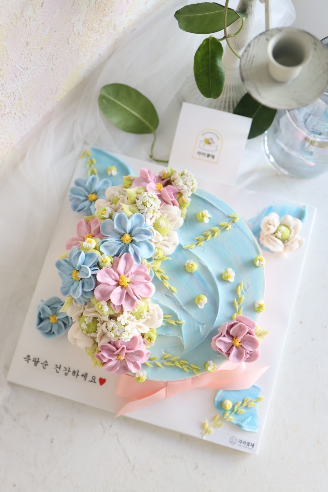 3호 핀장미 앙금플라워케이크