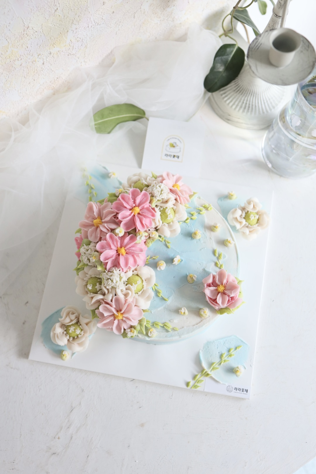 3호 핀장미 앙금플라워케이크