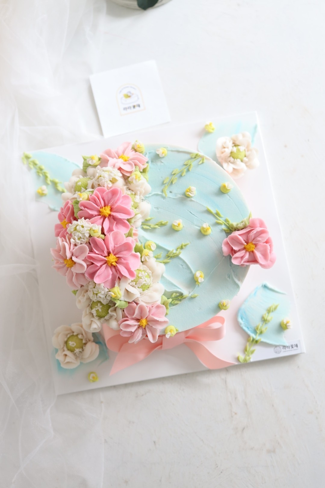 3호 핀장미 앙금플라워케이크